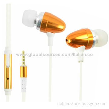 High-quality Metal Earphones for iPhone, Mobile Phones, 32 Ohms Impedance